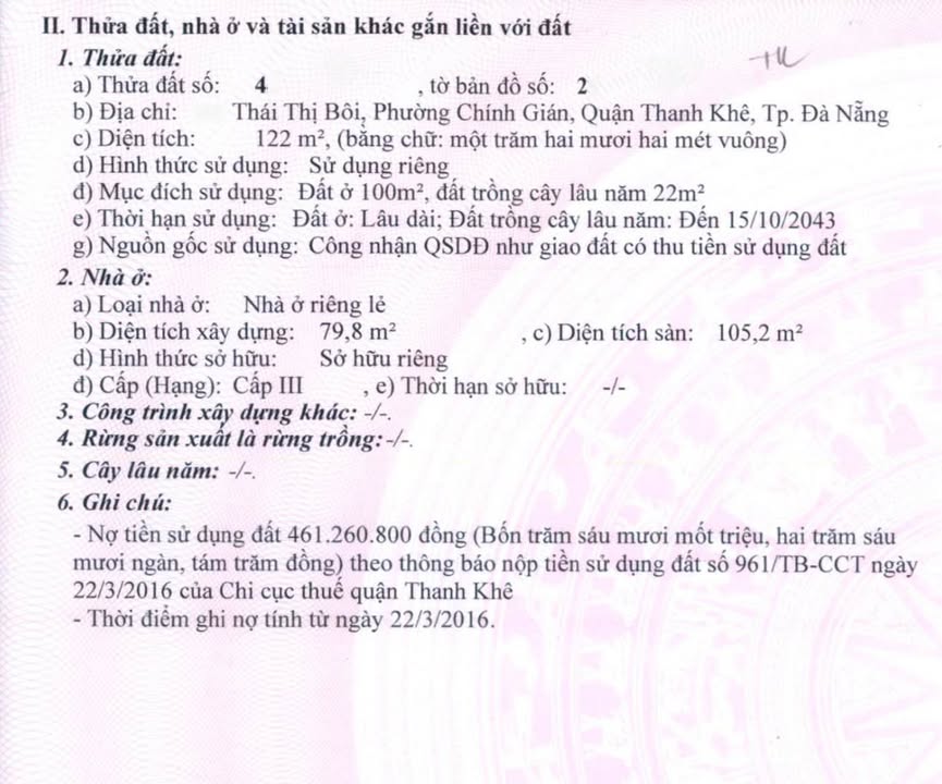 FrontHouse mặt tiền Thái Thị Bôi, Thanh Khê, Đà Nẵng 122m² giá 10.8 tỷ - Kinh doanh tuyệt vời!