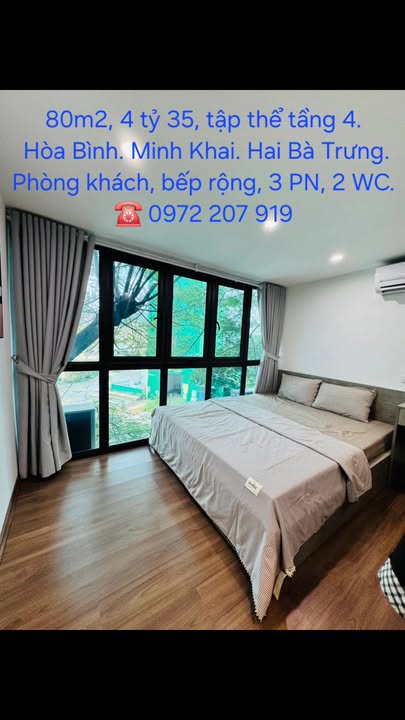 Căn hộ Tập thể Hòa Bình, Minh Khai 80m² giá 4.35 tỷ - Nhà đẹp, chỉ việc ở!