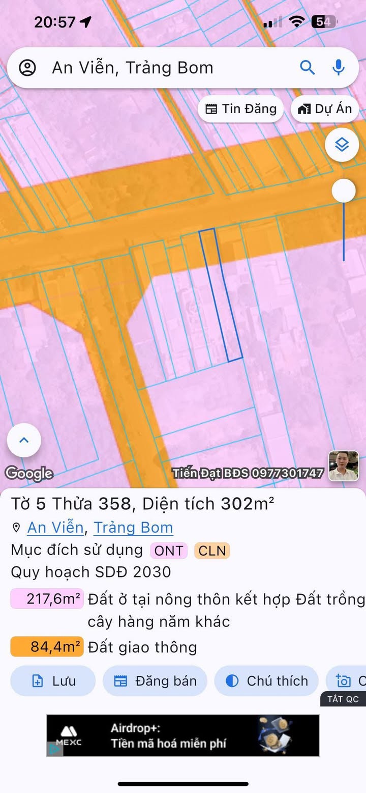 Mặt tiền đường An Viễn Trảng Bom 318m² giá chỉ 4.5 tỷ - Kinh doanh thuận lợi!