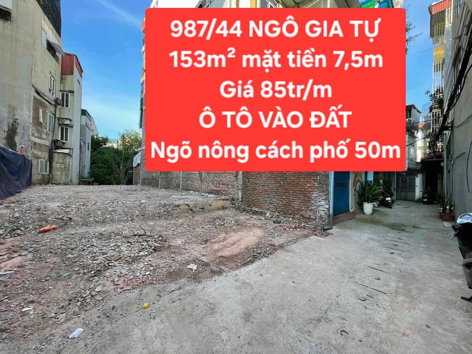 Đất nền tại phố Ngô Gia Tự, Việt Hưng 153m² - Tiềm năng đầu tư cực lớn!