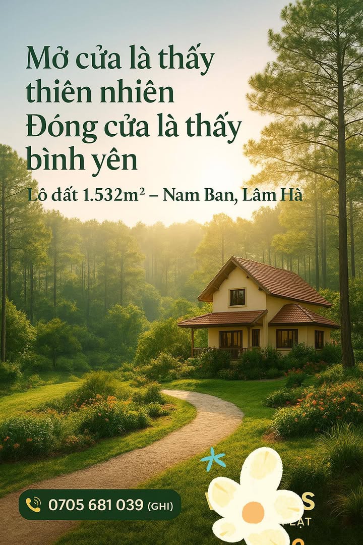 Đất nền nghỉ dưỡng Nam Ban, Lâm Hà 1532m² giá 2.9 tỷ - Thiên nhiên tuyệt đẹp