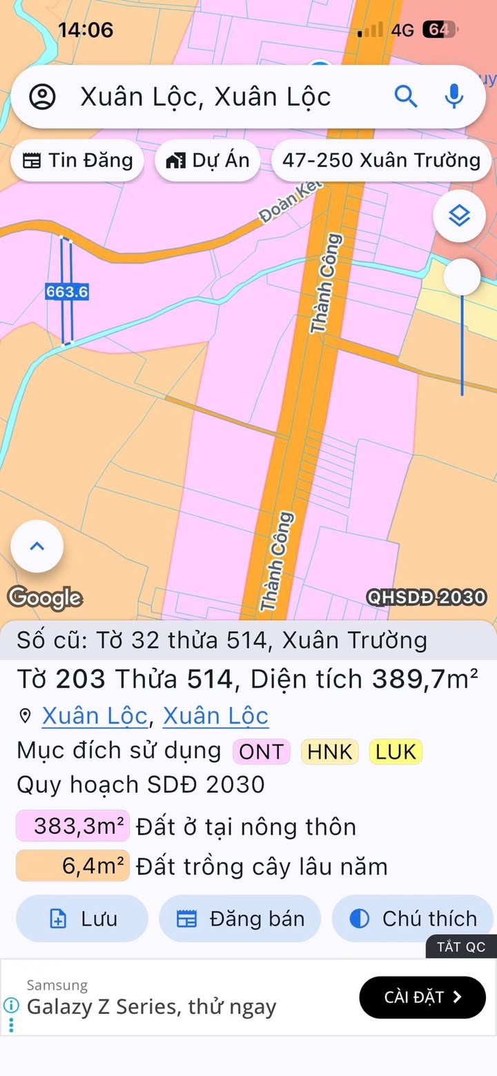 Đất thổ cư đường Đoàn Kết, Xuân Trường, 80m² giá 999 triệu - View núi Chứa Chan tuyệt đẹp!