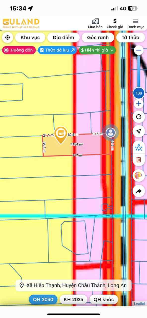 Đất ruộng thổ cư 36.200m² tại Thạnh Hóa, Long An - Giá chỉ 8 tỷ