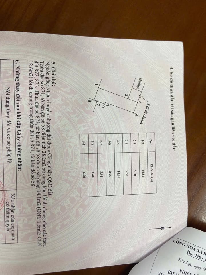 Đất nền TDP 3 Đoài, Yên Lạc 113m² giá 2 tỷ - Sổ hồng chính chủ!