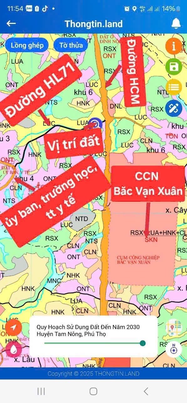 Đất nền 286m² tại Bắc Sơn, Tam Nông giá chỉ 600 triệu - Cơ hội đầu tư hấp dẫn!