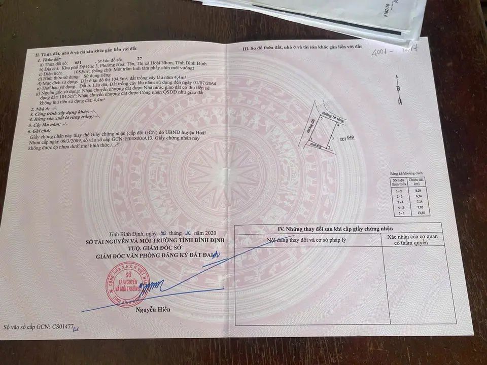 Đất nền Hoài Tân 104m² giá 7xx triệu - Đường bê tông thuận tiện!