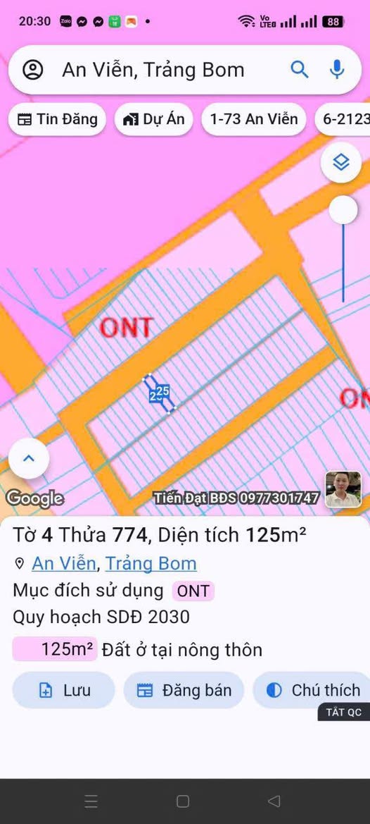 Đất nền An Viễn Trảng Bom 125m² giá chỉ 900 triệu - Cơ hội đầu tư hấp dẫn!