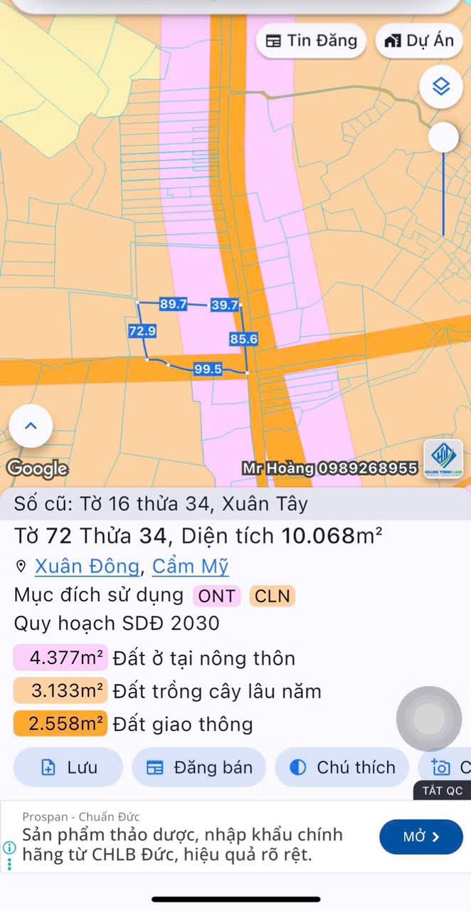 Đất nền Xuân Đông, Cẩm Mỹ 10.068m² giá thỏa thuận - Cơ hội đầu tư sinh lời!
