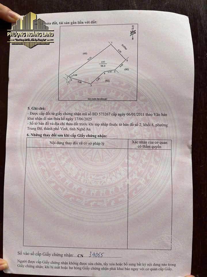 Đất nền Trường Vinh 98m² giá 1.7 tỷ - Sổ hồng chính chủ thương lượng nhẹ!