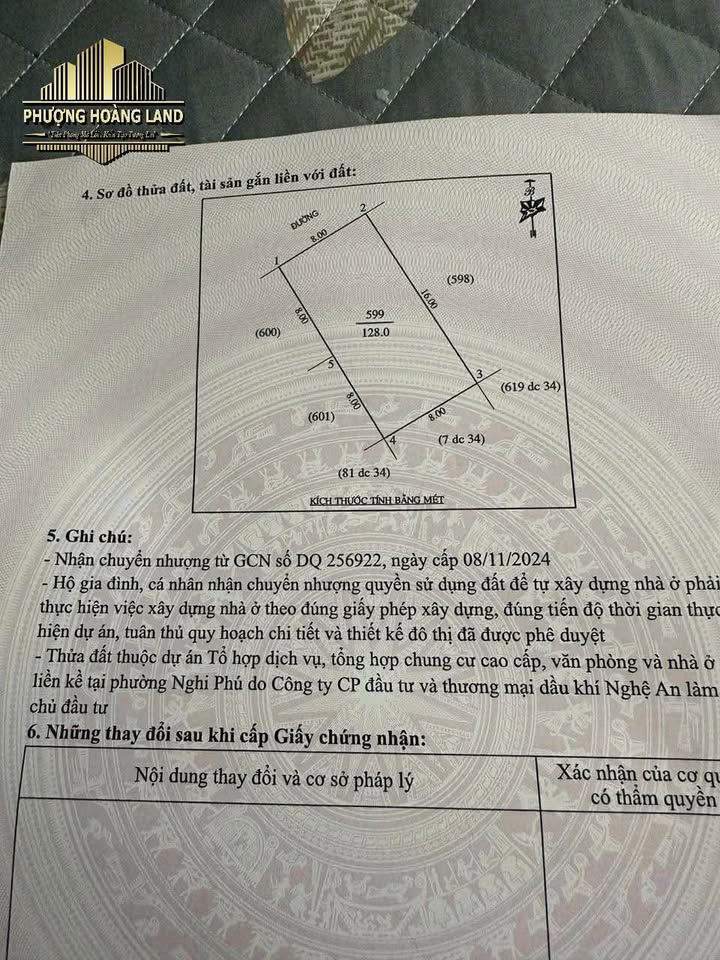 Bán lô đất đẹp Nghĩa Phú Vinh 128m² giá 6.6 tỷ - Hạ tầng đồng bộ, giao thông thuận tiện!