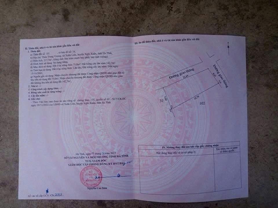 Đất nền 2 mặt tiền xã Xuân Liên 192m² - Cơ hội đầu tư tuyệt vời!