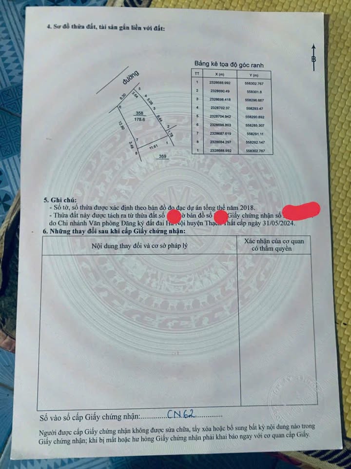 Đất nền Thạch Thất 178m² giá 6.23 tỷ - Cơ hội đầu tư hấp dẫn!