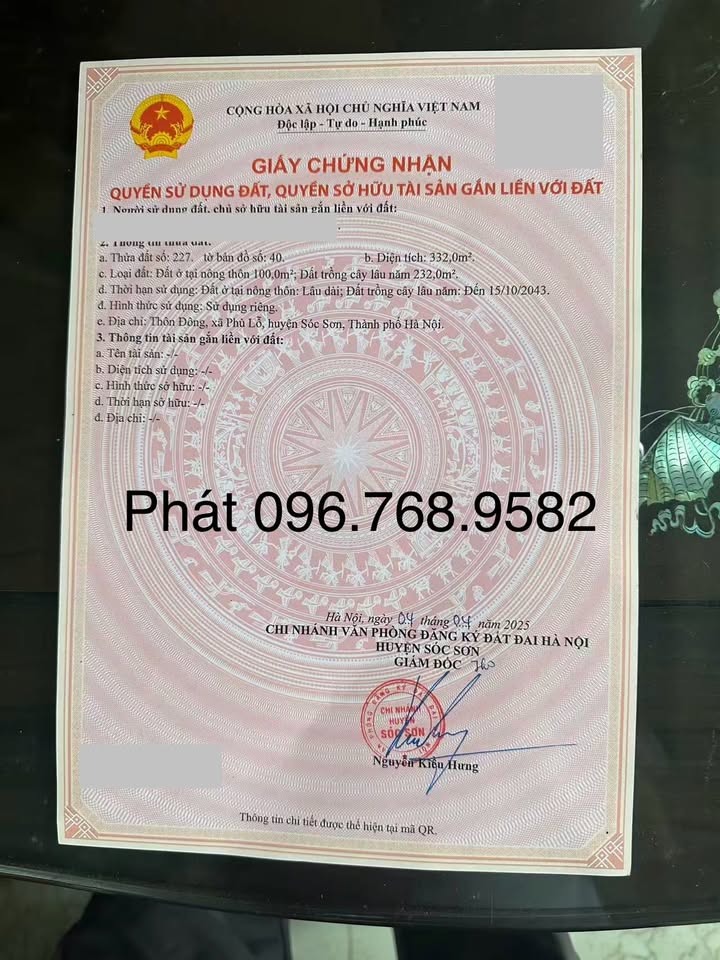 Bán đất Phù Lỗ, Sóc Sơn 332m² giá 9.38 tỷ - Khu dân cư sầm uất!