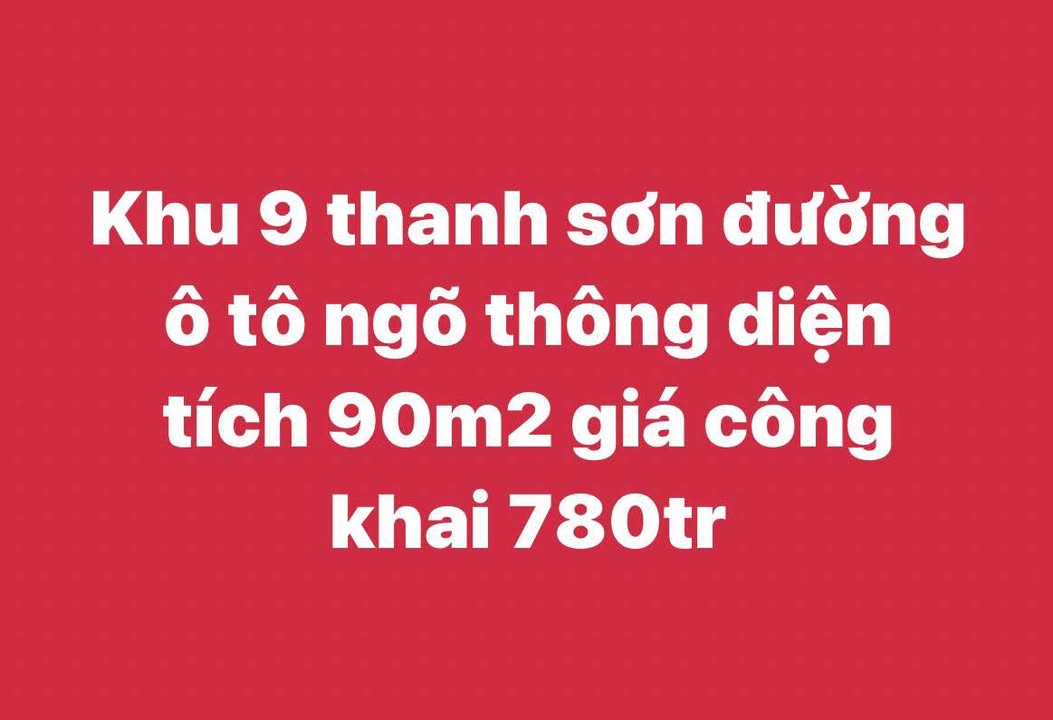 Đất nền Thanh Sơn Uông Bí 90m² giá 780 triệu - Đường ô tô ngõ thông