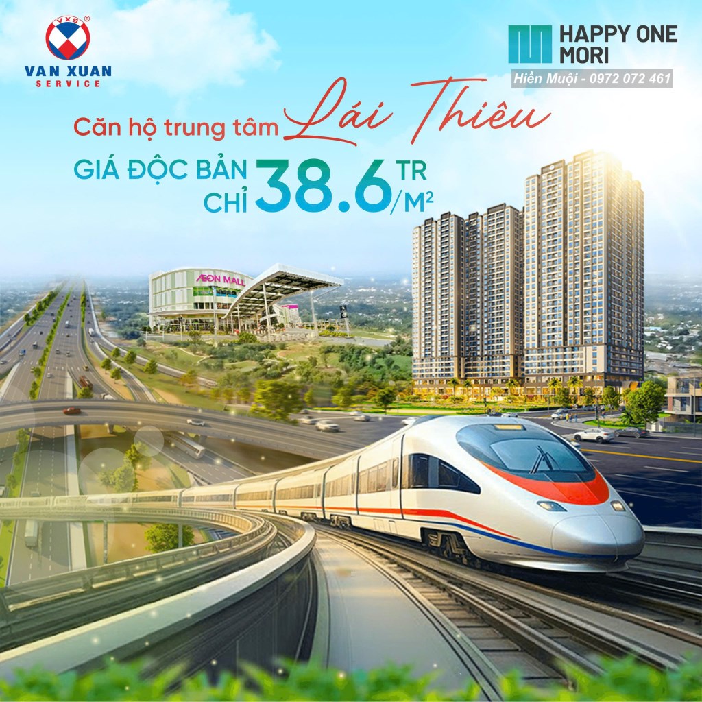Căn hộ Happy One Mori Lái Thiêu 66m² giá 2,5 tỷ - Đầu tư sinh lời bền vững!