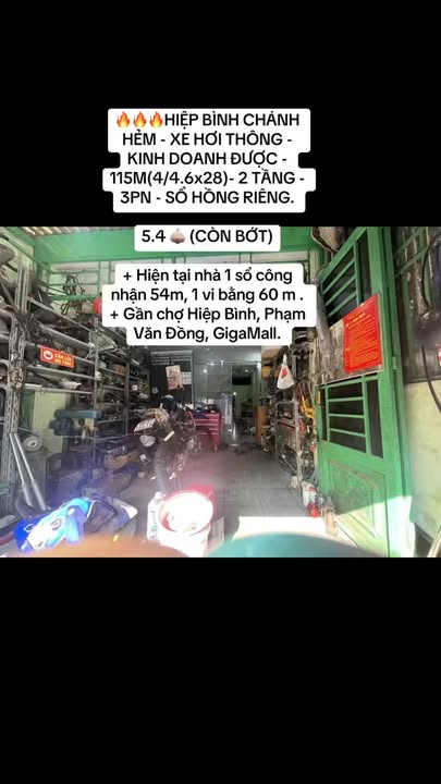 Nhà phố Hiệp Bình Chánh 115m² giá 5.4 tỷ - Kinh doanh tốt, ô tô vào tận nơi!