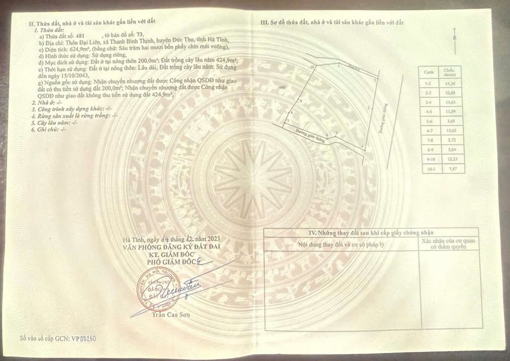 Đất nền thôn Đại Liên, Đức Thọ 552m² giá 1.7 tỷ - Cơ hội đầu tư hấp dẫn!