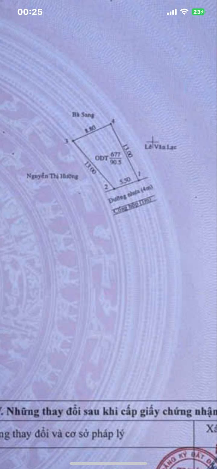 Đất nền chính chủ tại Phường Chánh Nghĩa, Thủ Dầu Một, 90m² - Giá chỉ 2.3 tỷ thương lượng!