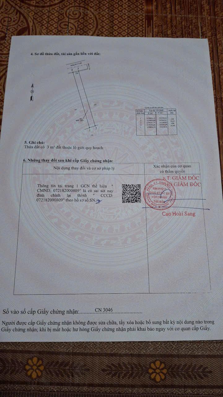 Đất thổ cư Thạnh Tây Tân Biên 270m² giá 250 triệu - Cơ hội đầu tư tuyệt vời!