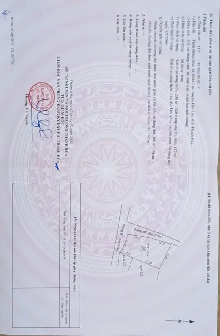 Đất Xuân Lộc, Hậu Lộc 350m² giá 790 triệu - Đầu tư sinh lời lý tưởng!