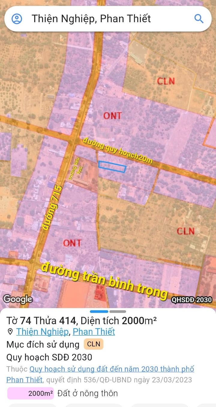 Đất nền 2000m² phường Mũi Né - Giá chỉ 3 tỷ, vị trí gần trường học!