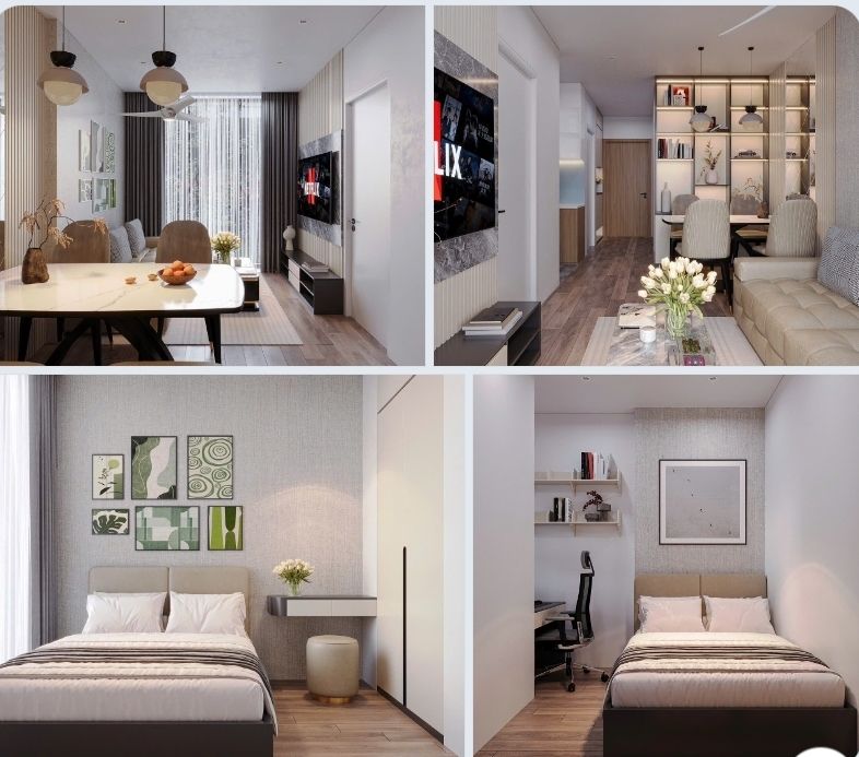 Căn hộ cho thuê The Ninety Complex Đống Đa 46m² giá 19 triệu - Full nội thất, vào ở ngay!