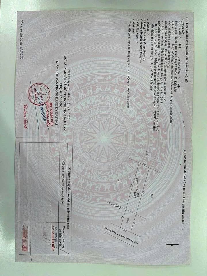 Đất mặt tiền Trần Huy Liệu, Đạt Hiếu, Buôn Hồ 300m² giá 2 tỷ - Cơ hội đầu tư vàng!