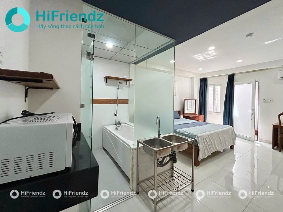 Studio cho thuê Ký Con, Q1 - Ban công lớn, đầy đủ tiện nghi!