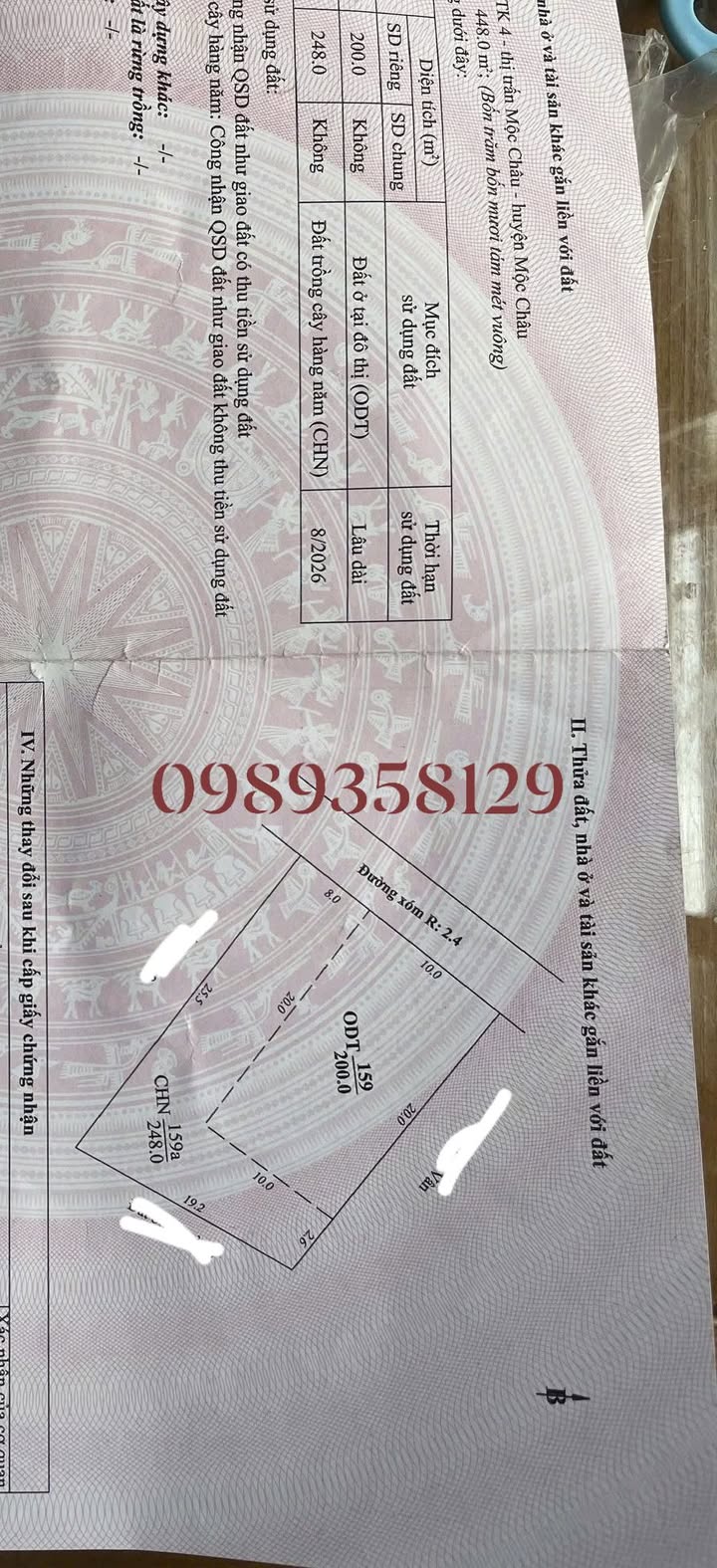 Đất thổ cư Mộc Sơn 150m² giá chỉ 3 tỷ - Đầu tư sinh lời ngay!