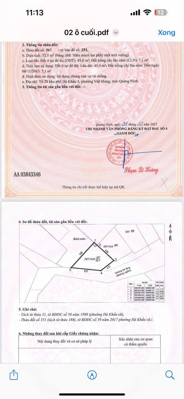 Lô đất Hạ Khẩu, Hạ Long 52m² giá 900 triệu - Cơ hội đầu tư tuyệt vời!