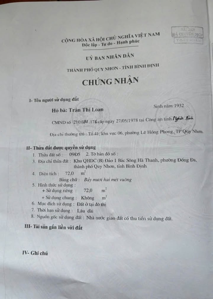 Đất mặt tiền Nguyễn Thanh Trà, Hà Thanh 72m² giá 3.49 tỷ - Vị trí đắc địa cho kinh doanh!