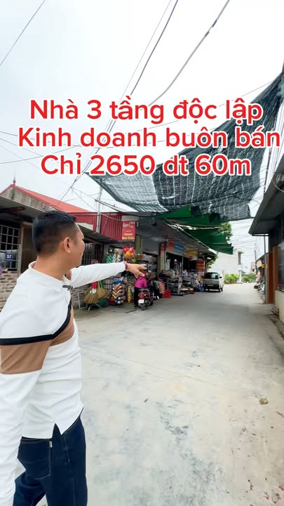 Nhà 3 tầng Đặng Cương, An Dương 60m² giá chỉ 2.65 tỷ - Mặt tiền kinh doanh sầm uất!