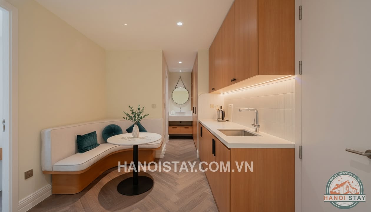 Căn hộ dịch vụ studio mới 30m² tại Tây Hồ - Thiết kế hiện đại, đầy đủ nội thất!