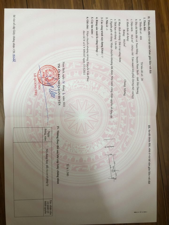 Đất nền Nam Hồng, Nam Sách 84m² - Cơ hội đầu tư sinh lời cao!