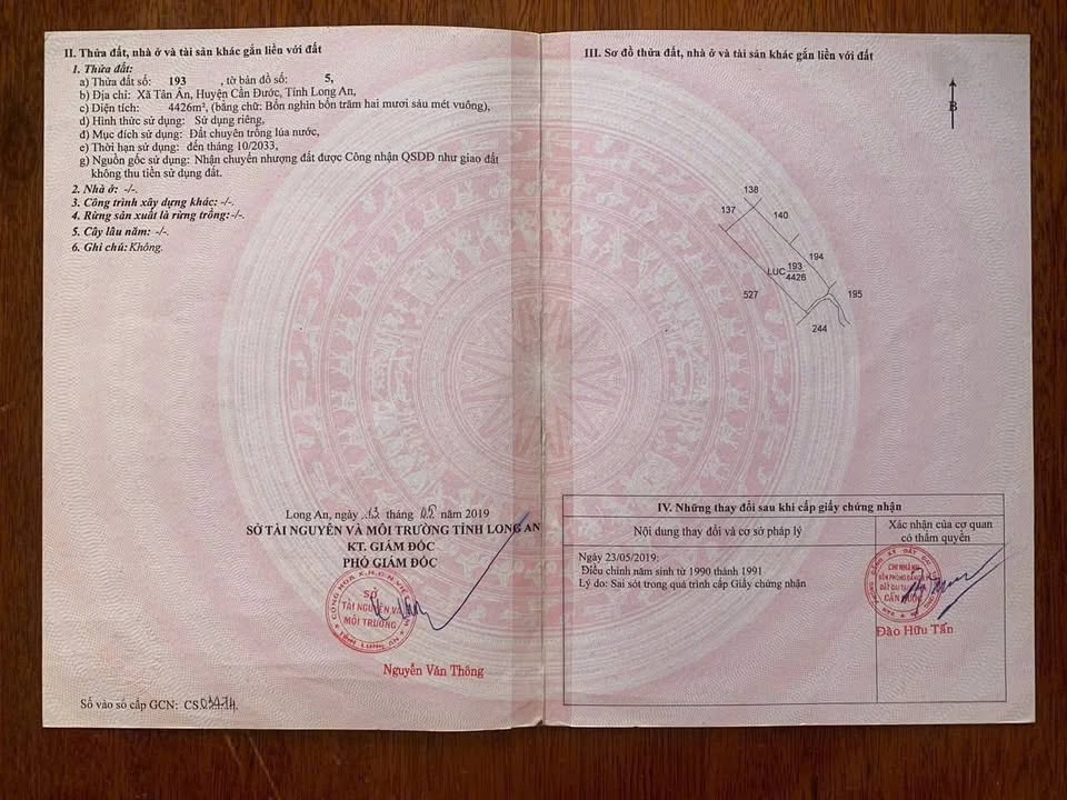 Đất nông nghiệp 9000m² tại Tân Ân, Cần Đước - Giá chỉ 4 tỷ, cơ hội đầu tư tuyệt vời!