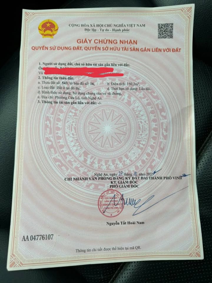 Đất nền Nghi Hương Cửa Lò 150m² giá thỏa thuận - Đầu tư sinh lời ngay!