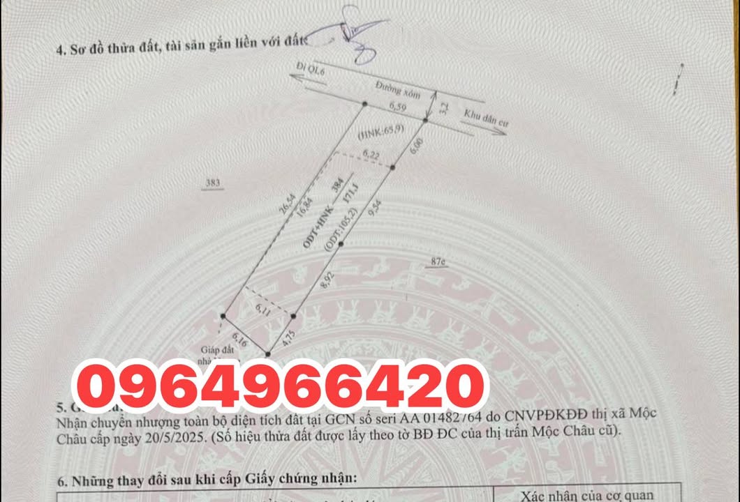 Đất thổ cư 171m² tại Mộc Sơn - Giá chỉ 2 tỷ, đầu tư sinh lời!