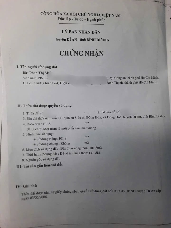 Đất nền Dĩ An 100m² giá 5.5 tỷ - Mặt tiền buôn bán sầm uất!