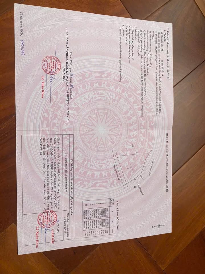 Đất thổ cư 1189m² tại Khánh Trung, Khánh Hòa - Giá chỉ 77.285 tỷ VND!