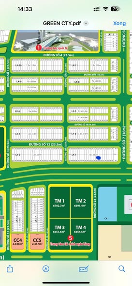 Đất nền mặt tiền đường 12 Green City, Tân An 163.44m² giá 4.5 tỷ - Cơ hội đầu tư sinh lời cao!