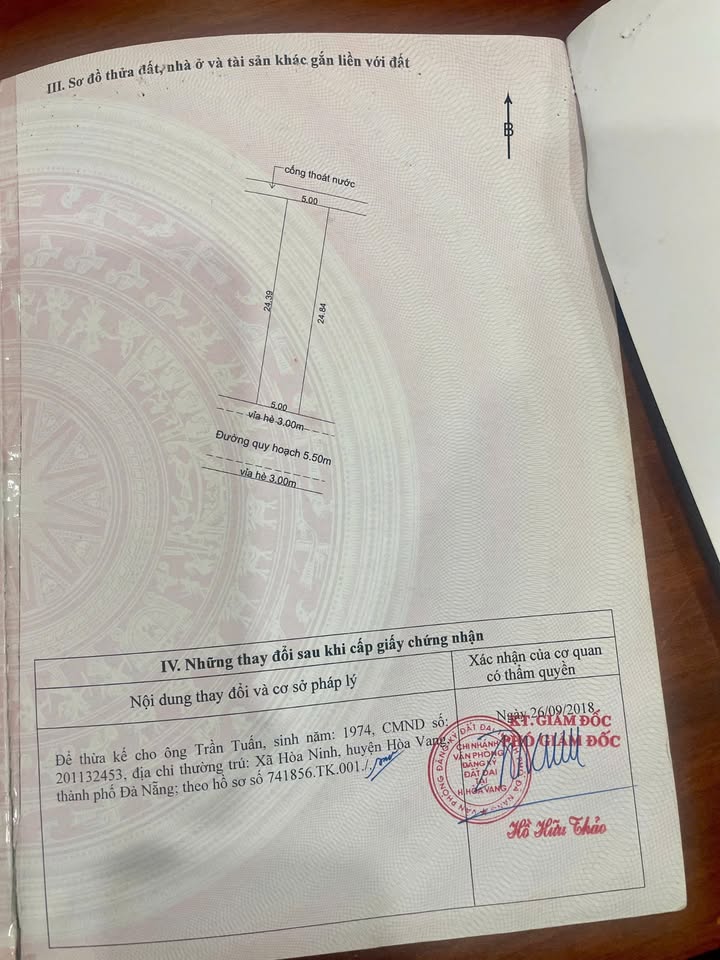 Đất nền TDC Hòa Ninh 124m² giá 2 tỷ - Sổ hồng chính chủ, dân cư đông đúc!