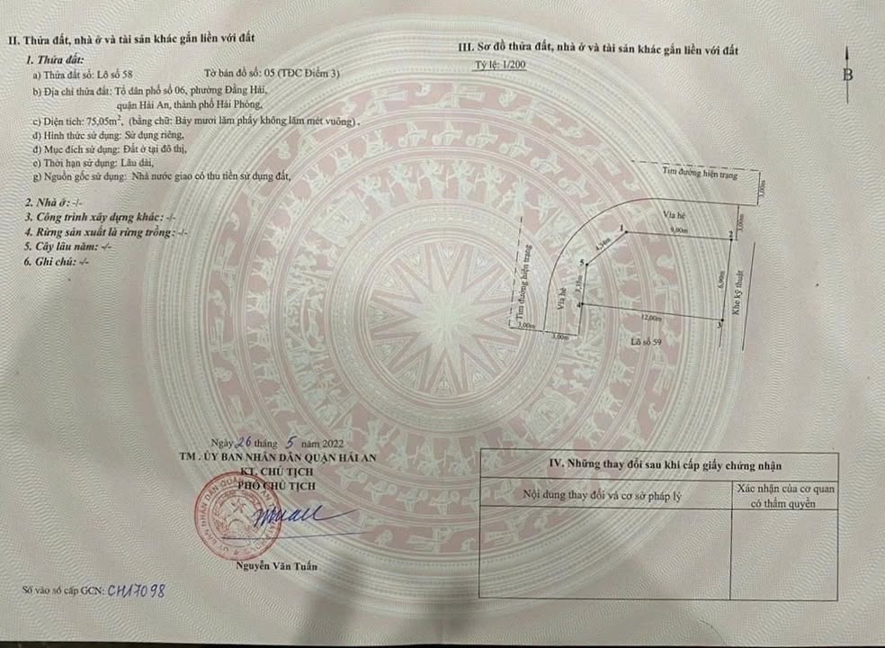 Đất nền góc 75m² Đằng Hải - Giá chỉ 4.65 tỷ, cơ hội đầu tư tuyệt vời!