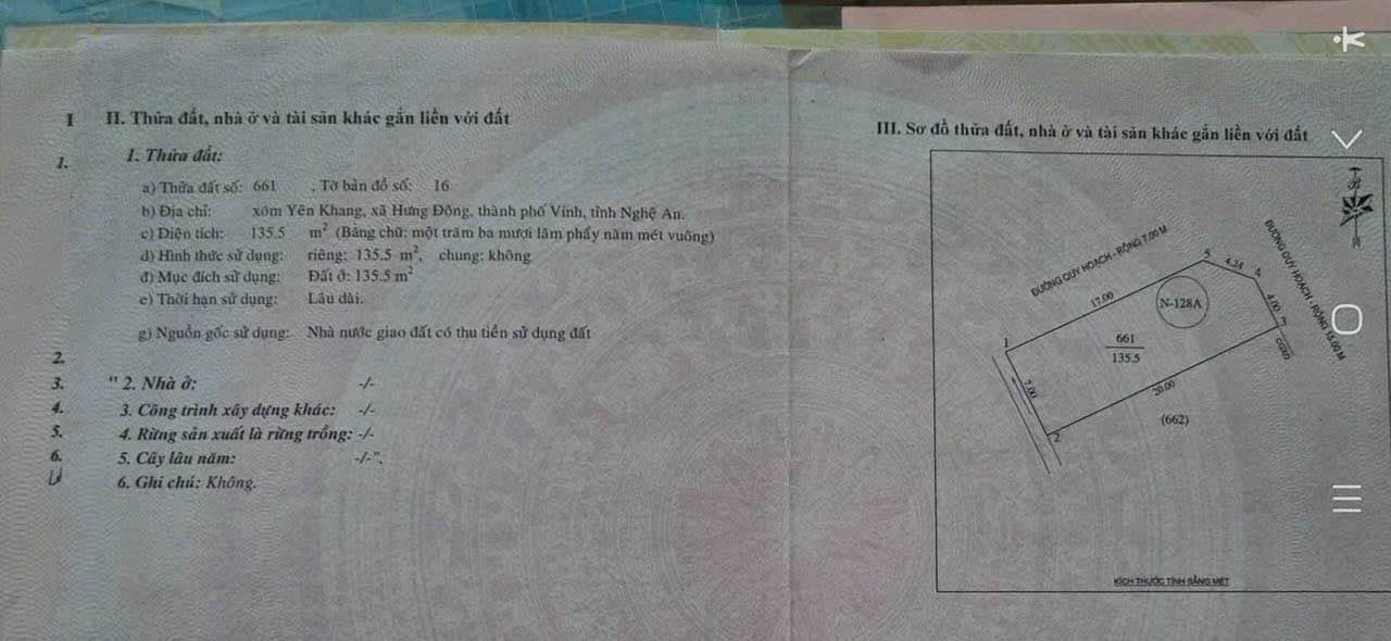 Đất nền Vinh 135m² giá thỏa thuận - Kinh doanh siêu đỉnh tại Hồ Ngọc Lãm!