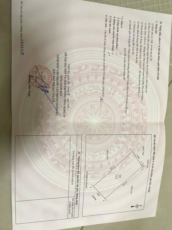 Đất nền Nghi Hương Cửa Lò 122m² giá 2 tỷ - Tiềm năng sinh lời cao!