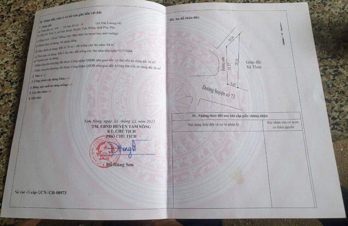 Đất nền 138m² xã Vạn Xuân, huyện Tam Nông - Giá chỉ 600 triệu, đầu tư sinh lời!