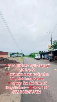 Nhà 4 phòng ngủ Suối Chồn Long Khánh 150m² giá 2.8 tỷ - Sổ đỏ chính chủ!
