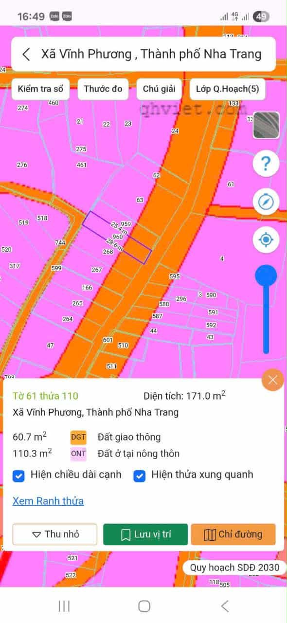 Đất đẹp 2 mặt tiền Vĩnh Phương, Nha Trang 171,3m² giá 1,55 tỷ - Đầu tư sinh lời ngay!