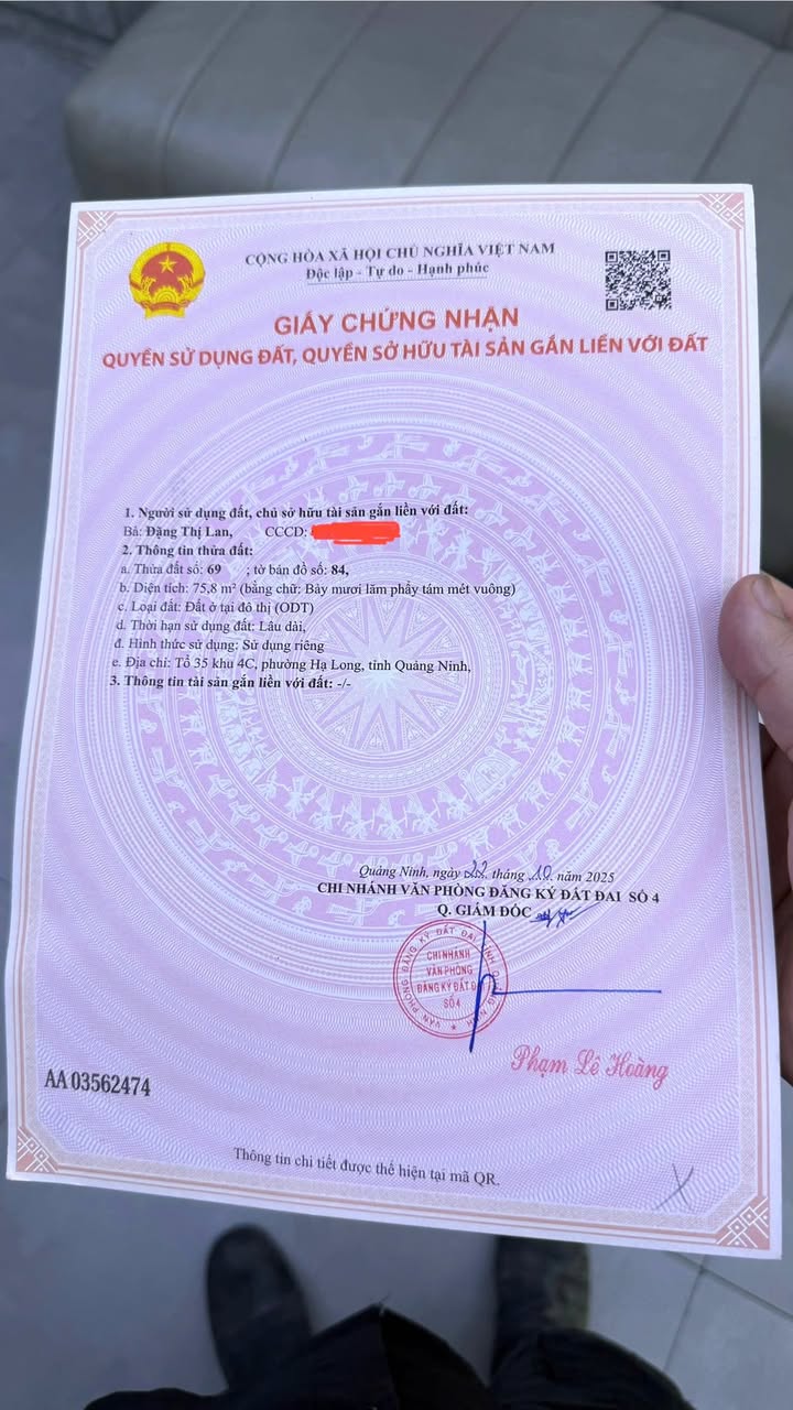 Nhà riêng Hạ Long 75.8m² giá 1.85 tỷ - Sổ đỏ chính chủ, ô tô vào tận nơi!