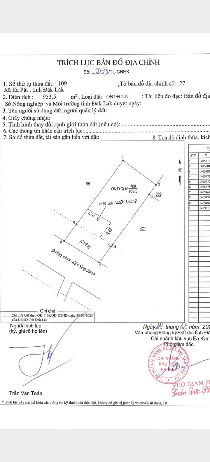 Đất thổ cư Thôn 8, xã Ea Păl, huyện Ea Kar 650m² giá 1.3 tỷ - Vị trí đẹp, giao thông thuận lợi!