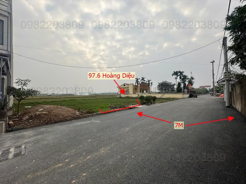 Đất đấu giá An Vọng, Hoàng Diệu 97.6m² giá 3 tỷ - Cơ hội đầu tư sinh lời!